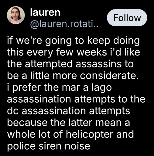 Assassination Attempts: ★★☆☆☆ (Would Prefer Florida)