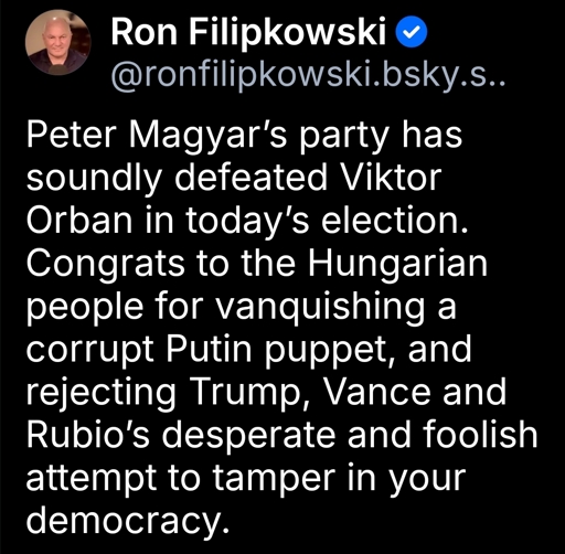 Congratulations to the Hungarian People