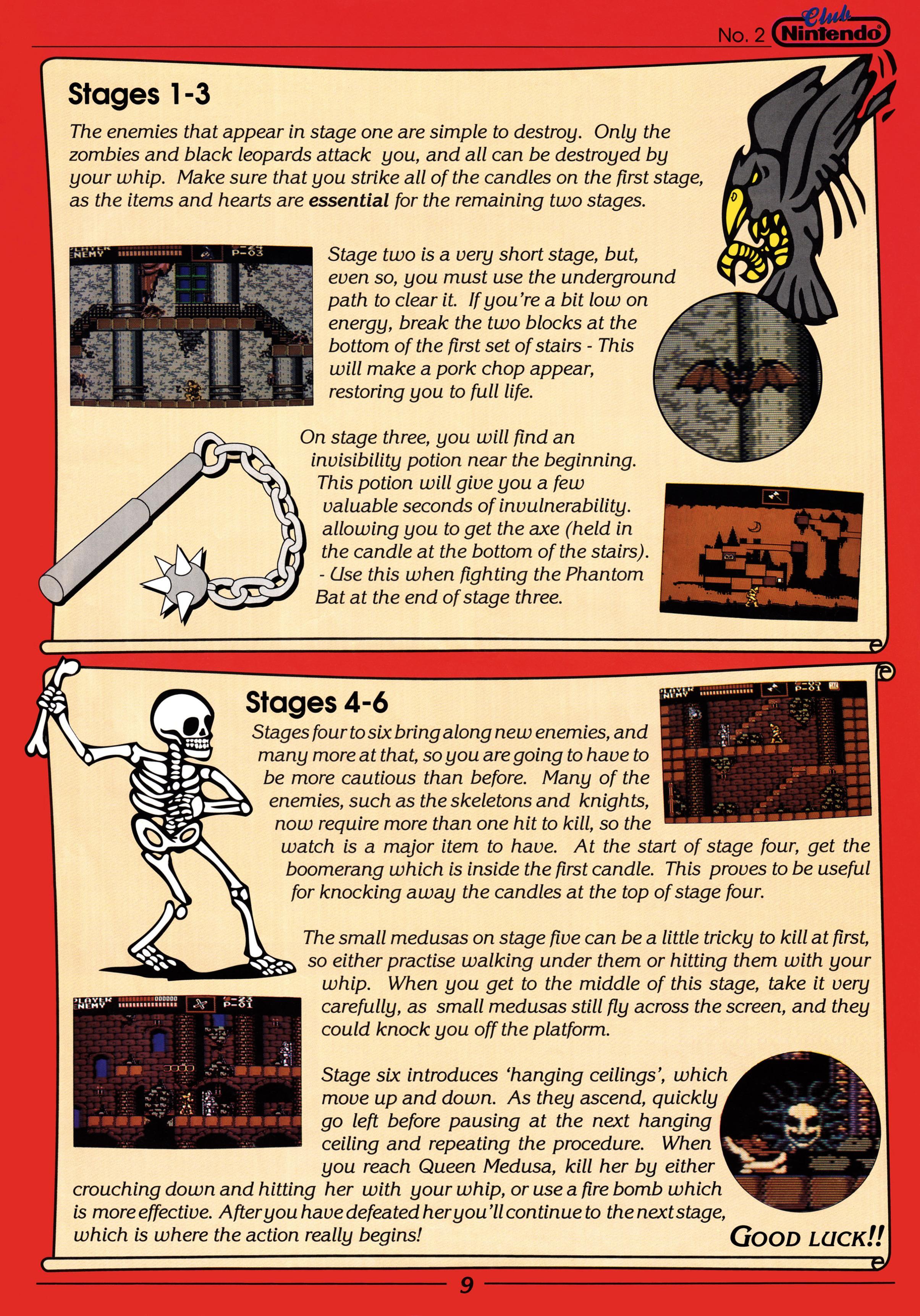 Review for Castlevania on NES from Club Nintendo Volume 1 Issue 2 - 1989 (UK)
